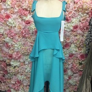Aqua blue dress (S) by Ximena Valero